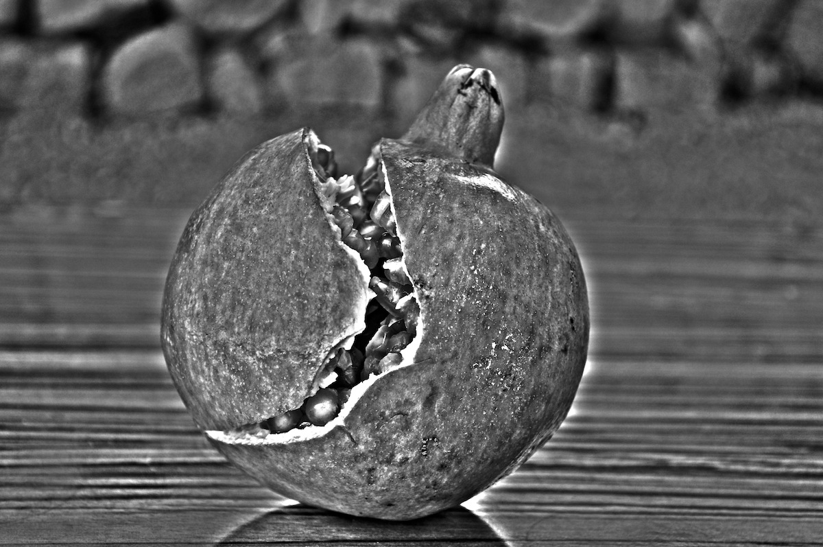 A Pomegranate In Black & White