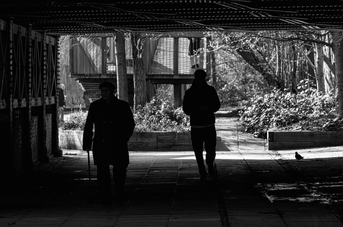 In The Darkened Underpass