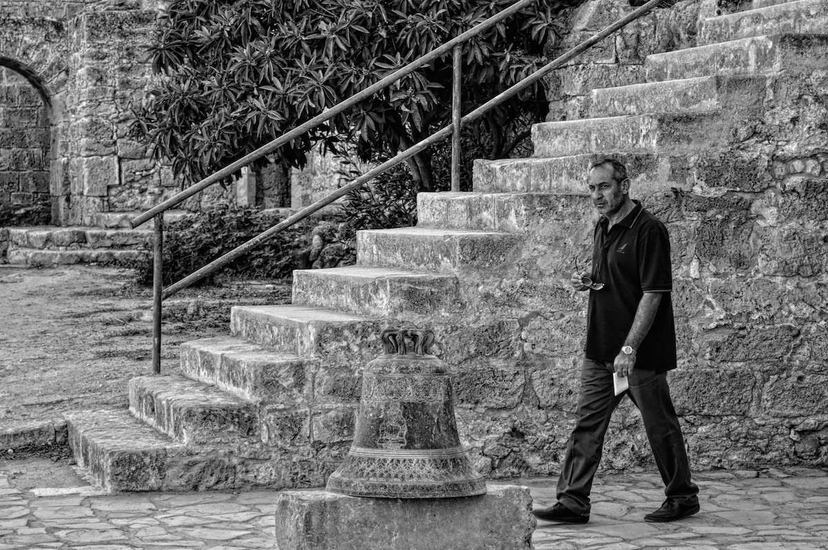 The Bell, The Stairs And The Man Walking